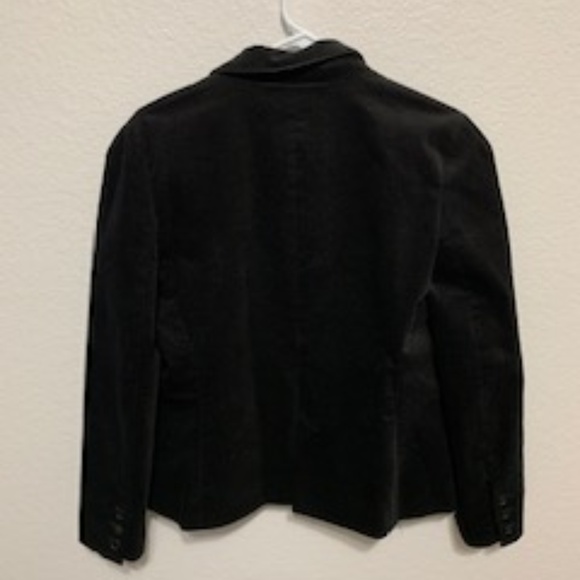 Brandon Thomas Blk Velvet Faux-Leather-Trim Blazer - Picture 4 of 7
